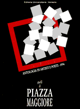Copertina per antologia di poeti e pittori 'Quelli di Piazza Maggiore' - 1994