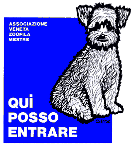 Etichetta 'Qui Posso Entrare' per Associazione Veneta Zoofila - 1985