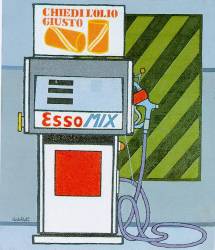 Pompa benzina - 1978 - olio - cm 60 x 70