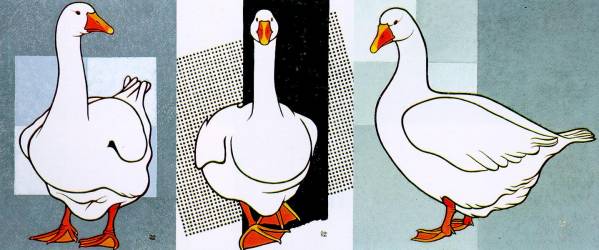 Geese - 1990 - acrylic - cm 170x70
