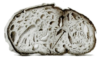 Fetta di pane - 1983 - matita su carta - cm 100 x 70