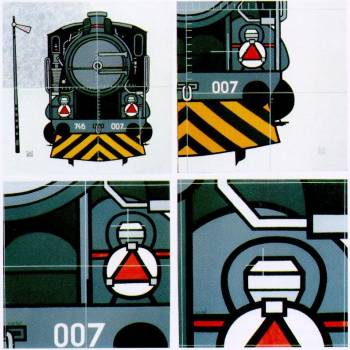 Treno '4x4' - 1991 - acrilico - cm 100 x 100